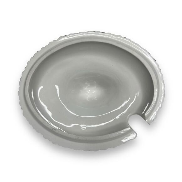 Hand Painted Vintage Italian Faience Footed Porcelain Tureen W/ Underplate Italy - Picture 12 of 15